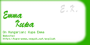 emma kupa business card